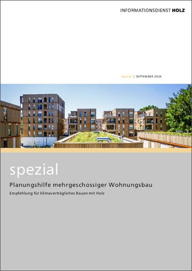 Cover Publikation »Planungshilfe mehrgeschossiger Holzbau« 