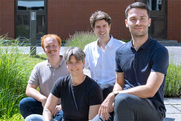 Das Team von ConScope, v.l.n.r.: Niklas Epple, Julia Hau, Daniel Fontoura Barroso, Sven Wauschkuhn 